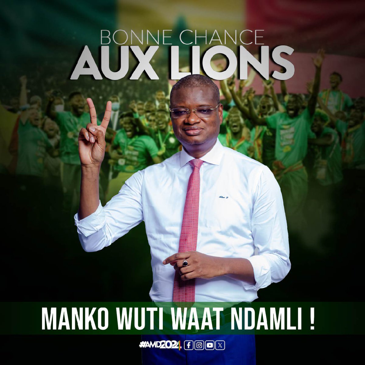 Good Luck to our #Lions! Wishing you a great #AFCON Tournament! Manko Wuti waat Ndam Li!! <a href="/Fsfofficielle/">FSF</a>