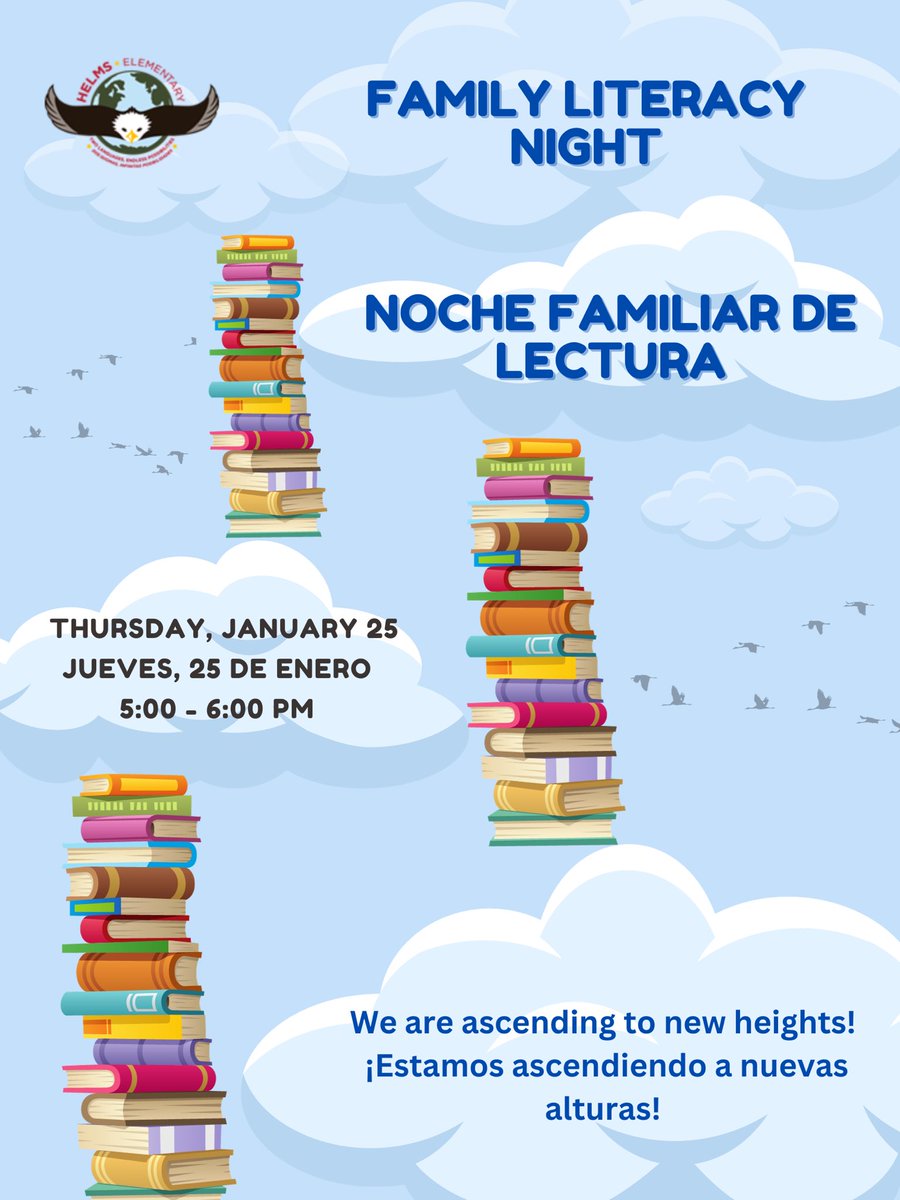 HelmsDLSchool's tweet photo. 📚All families are invited to Family Literacy Night!📚 https://t.co/iQahHw9VMc