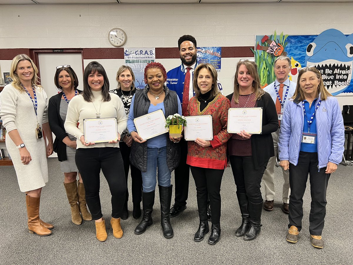 Happy to recognize Mutual Elementary staff for their dedicated service (20-35 years) to the field of education, including <a href="/calvertnet/">Calvertnet</a>! Thank you for the thousands of little things you do every day that add to the high quality of education and service to our students and their
