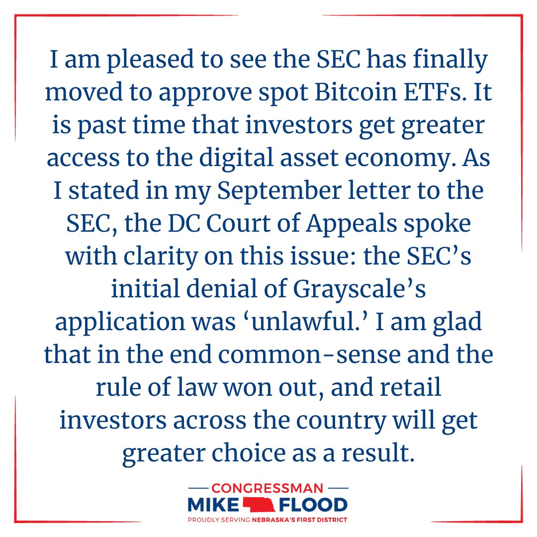 The SEC has finally approved Bitcoin ETFs — read my statement on their  announcement here 👇