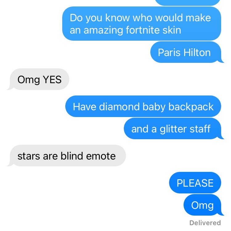 museum_slut's tweet photo. Besties @FortniteGame @ParisHilton please make this happen 🙏🏻💕 #sliving https://t.co/VVtGyFYrL5