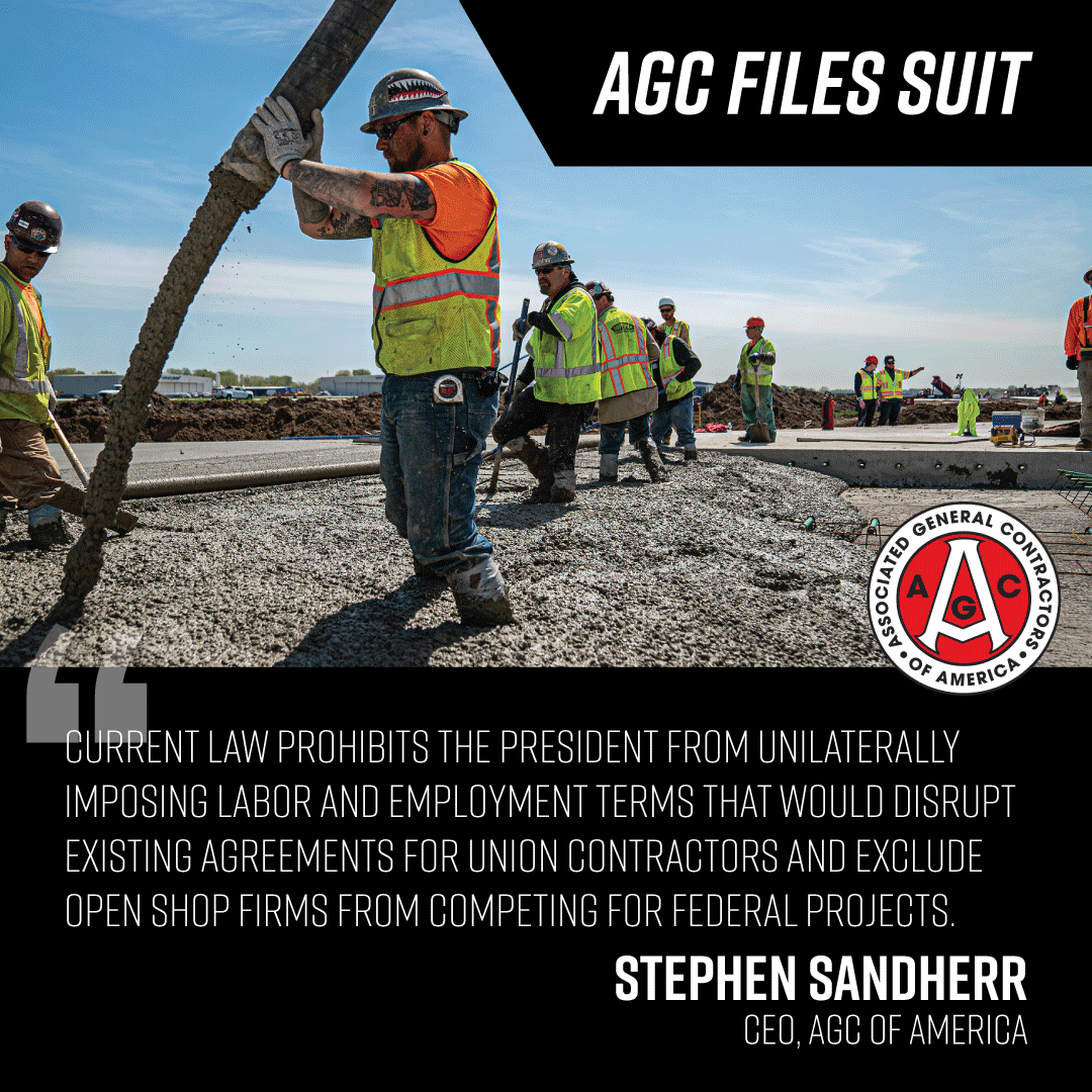 ⚖️ BREAKING: <a href="/AGCofA/">AGC of America</a> FILES SUIT. We're taking legal action to protect existing labor agreements and ensure fair competition for federal projects with <a href="/LouisianaAGC/">LAGC</a>. Dive into the details of our lawsuit against the new PLA regulations. agc.org/news/2024/01/1…