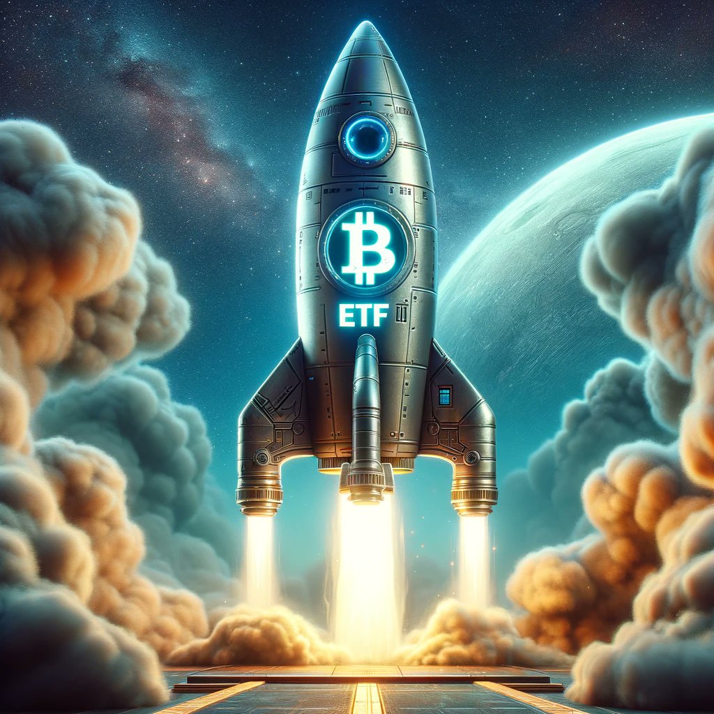 RichQuack's tweet photo. $47, 695 #Bitcoin 🚀 OMG!

So are you sure that you want to "sold the news" when there's a tidal wave of billions ready to flood Bitcoin with buys tomorrow?

With the innovation and thrust of $BTC and the solid foundation of #ETFs, we're not just launching into space — we're charting a course to the future of investment.

Prepare for liftoff! 🔥🔥

As the #BitcoinETF prepares to launch, we're on the verge of witnessing the entire crypto market elevate with it. 

Tomorrow marks the start of a new era where #Bitcoin leads the charge, propelling the entire ecosystem to astronomical heights. #ToTheMoon

Bloomberg predicts $4 billion in spot #BitcoinETF inflows on the first day of trading, with the possibility of $2 billion directly from BlackRock.

LIST OF ALL APPROVED BITCOIN SPOT ETFs    
WISDOM TREE $BTCW   
GRAYSCALE $GBTC   
BLACKROCK $IBIT   
FRANKLIN $EZBC   
VALKYRIE $BRRR   
INVESCO $BTCO
HASHDEX $DEFI   
VANECK $HODL   
FIDELITY $FBTC   
BITWISE $BITB   
ARK $ARKB