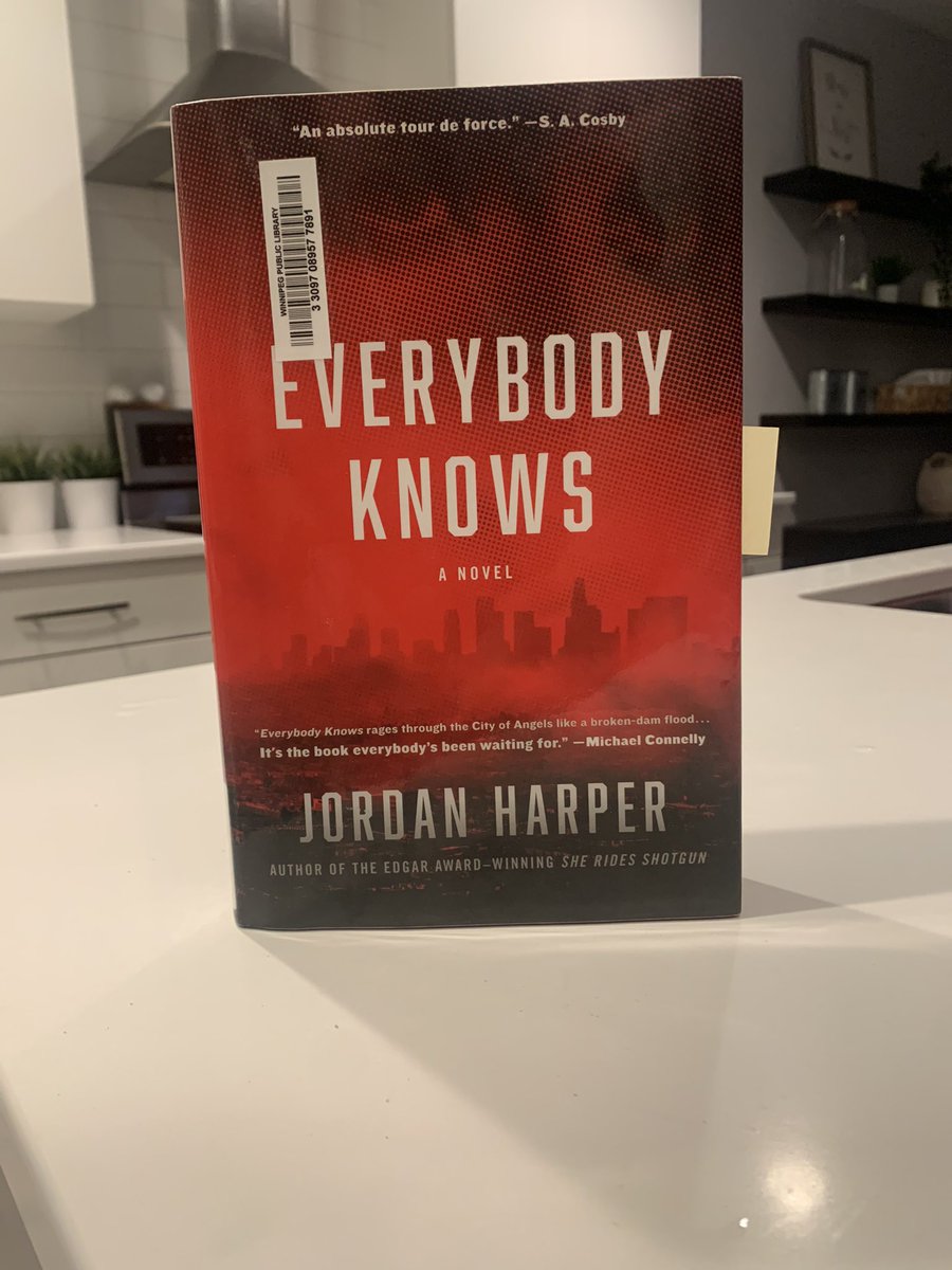 I’m still reading the One Percent anthology, and I started Everybody Knows last night. It’s been on my to be read list for a while. #everybodyknows #jordanharper