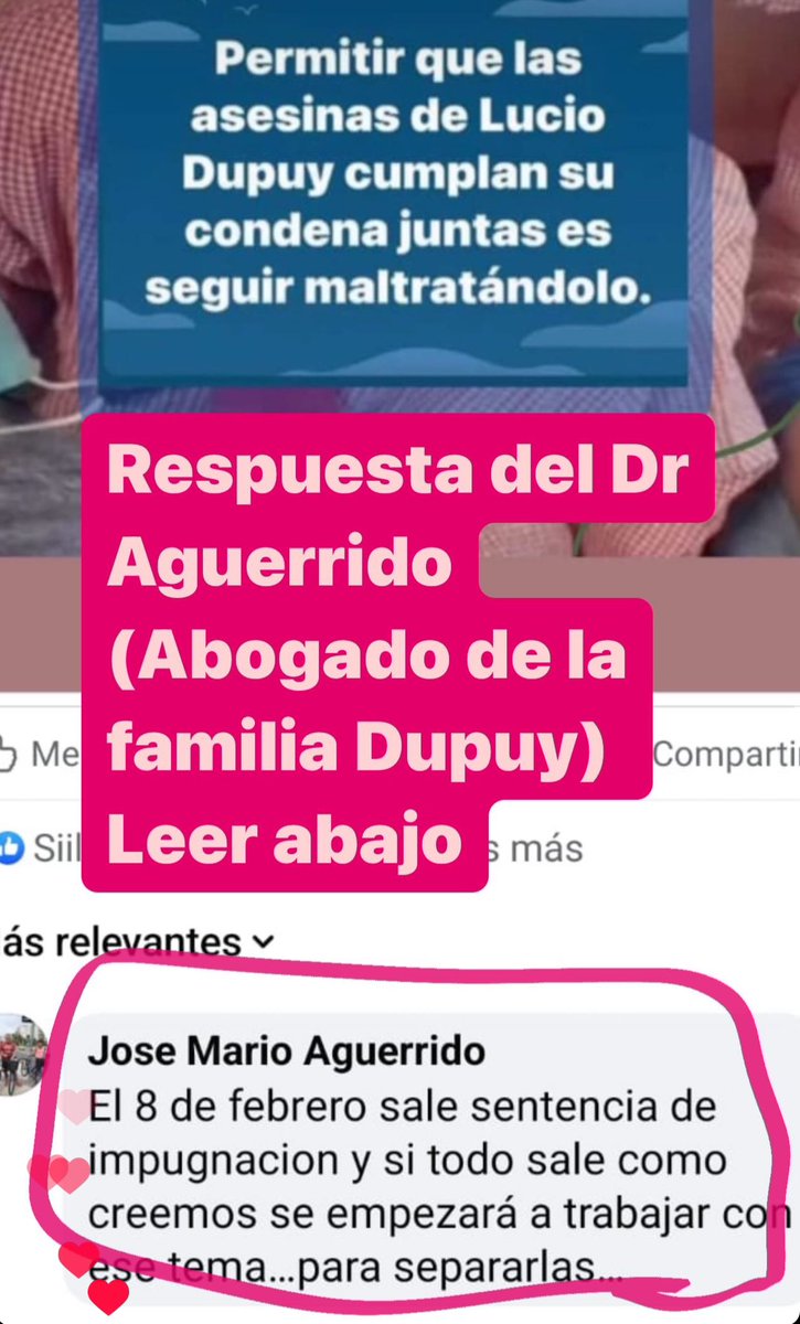 Comentario del Dr Aguerrido (abogado de la flia Dupuy) sobre la separación de las asesinas. Deben ser separadas YA! #luciodupuy #justiciaporlucio