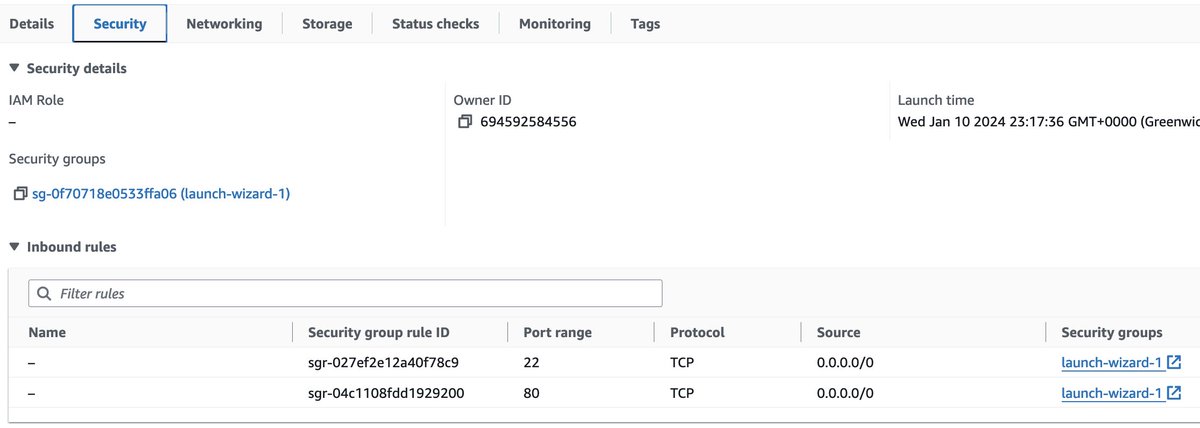 aws_learn's tweet image. SSH port is 22. Make sure the inbound rule of the security group allows this , otherwise you will not be able to the EC2 instance.
#AWS #ec2 #securitygroup #ssh #SAA-C003