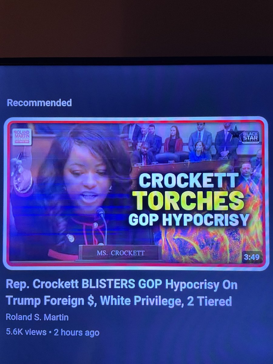 People I said it once and I said it again Congress ain’t ready for Ms Crockett why because she tells the truth and the Republicans can’t stand the truth. Ms Crockett I applaud 👏 you for calling out them fake phony Republicans who belongs in prison with Trump . Good 😊 Job.