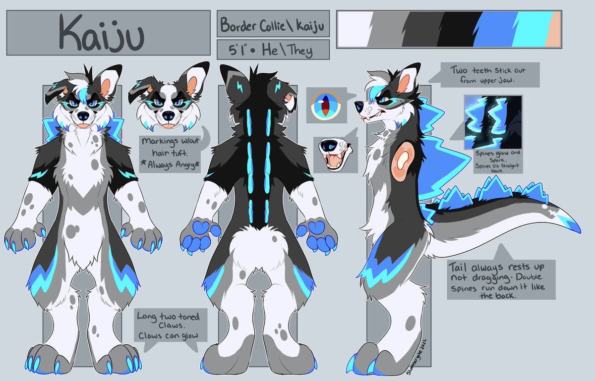 Slumberyote's tweet image. I made my boy at the end of 2020 on a whim and they ended up being the sona I connected with the most. I wish I had more time to draw him. Left was his first ever concept. Right was a ref from last year!