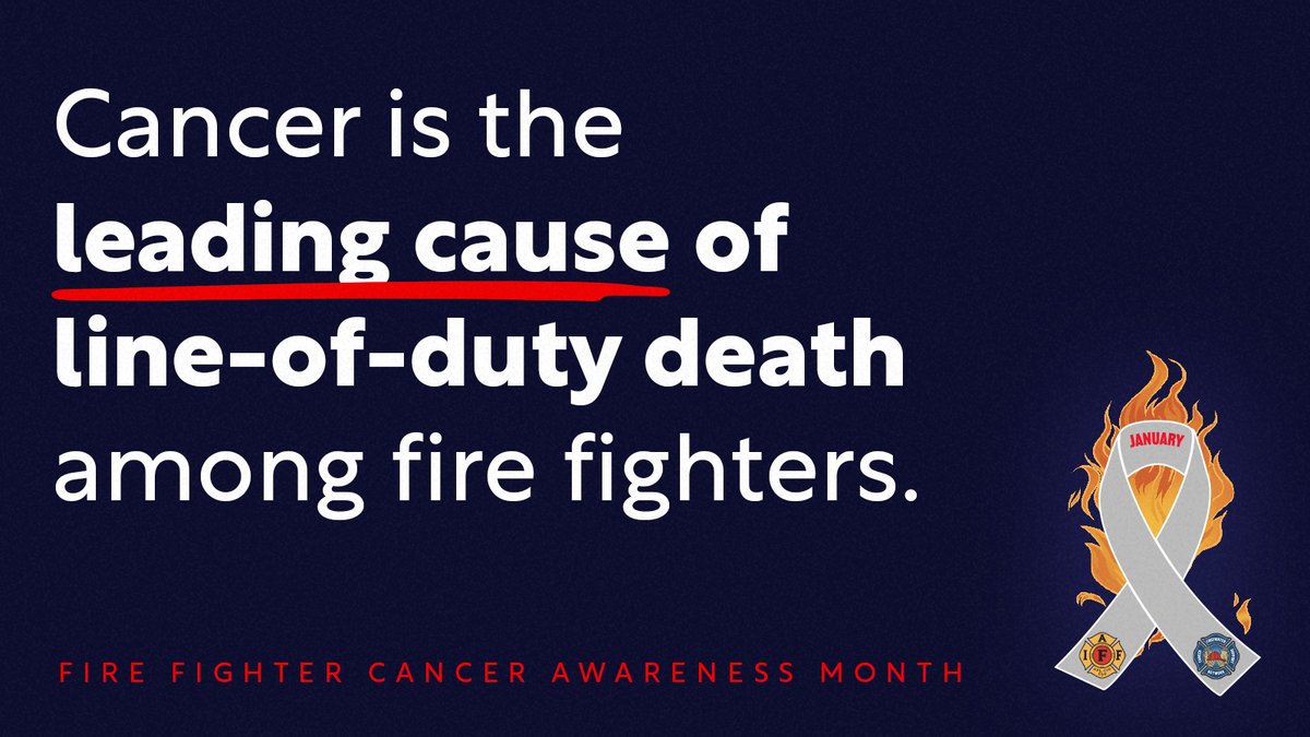 🔥#FireFighterCancerAwarenessMonth🔥 In 2023, 72% of IAFF member line-of-duty deaths were due to occupational #cancer. The #IAFF is committed to providing members with the best prevention methods to reduce their cancer risk. Learn more ➡️ brnw.ch/21wFYlV