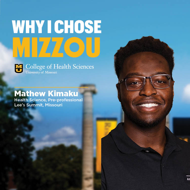 Find out why CHS student Mathew Kimaku loves Mizzou and CHS! “Health care is impactful when done right. My major allows me to learn about the health care field in a variety of ways.” You can choose CHS and Mizzou too! Learn more here! loom.ly/7QxkhUs