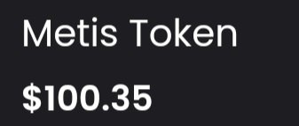 Good night, $MANAT beliver.
Metis at 100 , we gonna sleep comfy.