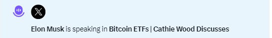 zhupi_eth's tweet photo. 《ETF通过后老马随后参加的space》 

早上7点开始录 我用手机同声传译成文字录下来了 有点乱 凑合看

结论：讨论了BTC相关能源问题和去火星后 有没有考虑其他的加密货币 比特币不可能 
因为我是中途加入的 前面没录到 望谅解。

正文开始：
原文：Powered by a great power time, like I.
译文：Re power by great power like
原文：I think you have to divorce the, the source of the electricity from the actual fundamental good, spending energy to secure the big quan network.
译文：我认为你必须把电力的来源从实际的基础上分离出来，花精力来保证大电网的安全。
原文：Produces and the like the the reason the thing that has been.
译文：产生诸如此类的事情的原因。
原文：Talking about is that here's a currency that the government can't control, they can't control because you have basically decentralized, um, distributed denial of service system, preventing it from being kind of controlled and co opted.
译文：这是一种政府无法控制的货币，他们无法控制，因为你基本上有去中心化的，嗯，分布式拒绝服务系统，防止它被控制和吸收。
原文：And the cost set out is the energy used to I-I don't think they are
译文：成本是用来消耗的能量我不这么认为
原文：Power plant in China its sole purpose was Bitcoin mining and it it was it was really not something that would be used for anything other, other than than Bitcoin mining In fact when that.
译文：在中国的发电厂，它的唯一目的是比特币挖矿，如果它是它真的不会被用于其他任何事情，除了比特币挖矿。
原文：Plant went offline there was a massive drop in um the in in in hashes for a second with coin um. That's how you could tell it was that plant.
译文：Plant下线了，在一秒钟内，在coin上的哈希值大幅下降。���以你才知道那是那种植物。
原文：Um so you know that that's it's it's when it's that that that that that is that is problematic it it it went too far at a certain point.
译文：嗯，所以你知道这是当它是那是那是那是那是有问题的如果它在某一点上走得太远。
原文：Um now like I said I think at this point it is is it is better um and and when when you look at electricity usage when, it's, not, being, pushed,
译文：现在，就像我说的，我认为在这一点上它是更好的当你看到电力的使用时，当它不是，被，推动，
原文：Beyond, you know, reasonable bounds, it is electricity. Electricity production is increasingly sustainable, coming from. Wind and solar.
译文：在合理范围之外，就是电。电力生产越来越可持续，来自。风能和太阳能。
原文：Um with buffering. With battery pack. Pack buffering um.
译文：嗯，用缓冲。带电池组。打包缓冲。
原文：So, um.
译文：所以,��。
原文：Elon, if you don't back the monetary units with, with work, something that, that actually takes energy, as opposed to key strokes, I just don't know how, how you can build, a, better, system.
译文：埃隆，如果你不用工作来支持货币单位，而不是按键，我不知道你怎么才能建立一个更好的系统。
原文：Um, that actually pegs feel currency around the world without some type of proof of work mechanism.
译文：实际上，在没有某种工作证明机制的情况下，世界各地的货币都是挂钩的。
原文：No I-I I'm not saying you should have some proof work my physical. Um.
译文：不，我，我不是说你应该有证据我的身体检查。嗯。
原文：Now I'm, i'm saying that and I look, I don't wanna, you know, i'm, i'm just cool because Cathy asked me to be on this pool, not because I'm wish to argue about the coin and so I-I-I still do think that this is this is an important best if we're getting to bit bit coin.
译文：现在，我说的是，我，听着，我不想，你知道，我我只是公��的凯茜让我去游泳池，不是因为我你争论脚点，我仍然认为这是一个重要的最好的，如果我们要放足球
原文：Annoying. But coin arguments, i'll, I will, i'll sign off.
译文：烦人。但是硬币争论，我会，我会，我会签字。
原文：I-I-I think you on you you kind of, raising some of these concerns i think part is, part of the education process for understanding Bitcoin, this is exactly why we, have these, Conversations.
译文：我认为你提出了一些担忧，我认为这是理解比特币的教育过程的一部分，这正是我们进行这些对话的原因。
原文：Um, you know, we don't, we don't necessarily need to go back and forth, but may maybe I-I-I see harry's actually On the line he is A-A bitcoin minor perhaps kind. OF? Setting, up the The case for.
译文：你知道，我们不需要，我们不需要反复讨论，但也许也许我，我看到哈里实际上在电话里他是比特币未成年人，也许是好意。的?准���，准备这个案子。
原文：Just energy and coin and how you're effectively converting electricity into a heart asset um. Perhaps might help, us, as, a, framing,
译文：只有能量和硬币，以及如何有效地将电力转化为心脏资产。也许可以帮助我们，作为一个框架，
原文：Hey you seen thanks um. Great to be your congratulations cat in the entire team we've actually been through our own ACC process in the last two or three weeks as well.
译文：嘿，你看到了吗，谢谢。很高兴在整个团队中得到你的祝贺，我们在过去的两三个星期里也经历了我们自己的ACC过程。
原文：And got approval um to take grid public so congratulations thanks thank you. And we're in, we're in good company, with, you, to, say, the, least,
译文：并获得批准让grid上市恭喜你，谢谢，谢谢。我们在，我们在一个很好的公司，和你，至少，说，
原文：Um I-I wanna address just the energy thing in general because I-I actually think you are sort of is right about.
译文：我想谈谈能源问题因为我觉得你说的是对的。
原文：The more fundamental heuristic, which is that Bitcoin provides a revenue stream to energy generation assets that they wouldn't have otherwise, and so? On, the? One, hand? That, can, create.
译文：更基本的启发是，比特币为能源生产资产提供了一种收入来源，否则它们就不会有这种收入来源，所以呢?了,?1、手吗?那，可以，创造。
原文：You know, perverse negative dynamics and externalities when it comes to a one off coal plant, or several one off coal plants that are getting, shuttered, whether, regulatory, or, financially,
译文：你知道，反常的负面动力和外部性，当涉及到一个单一的煤电厂，或者几个一次性的煤电厂，无论是监管，还是财政，
原文：Um and can breathe a second life into assets that um that maybe you know we we as as a species would would argue against um I think that's true and. I think that's negative.
译文：可以给资产注入第二次生命也许你知道我们作为一个物种会反对我认为这是真的。我认为这是消极的。
原文：I think that the, the positive tail wind epic when mining as a totally orthogonal purchaser, of, energy,
译文：我认为，当挖矿作为一个完全正交的能源购买者时，
原文：Actually carries the positive day that net, because there's an enormous amount of.
译文：实际上是带正的一天，因为有大量的。
原文：Opportunity, you know, if you look at the, the, you know, the interconnection pipeline in the US, e.g., you know, there are wind and solar farms that are waiting multiple years just to connect to the power grids to.
译文：机会，你知道，如果你看一下，你知道，在美国的互联管道，例如，你知道，有风能和太阳能农场，他们等了很多年才连接到电网。
原文：Be able to enter their renewable energies into, into our markets, and they're unable to, whether for regulatory reasons, or, or, system, engineering, reasons,
译文：能够将他们的可再生能源进入我们的市场，而他们不能，无论是出于监管的原因，还是系统、工程的原因，
原文：And so you're able to bring a bit when mine to that generation asset and start clicking revenue much earlier, it means that the ability to finance these projects is, significantly, expanded,
译文：这样你就能在这一代资产中带来一点收益，并更早地开始点击收入，这意味着为这些项目融资的能力得到了显著的扩展，
原文：It means that the infrastructure costs that get passed back to rate pairs get to be lower because those revenues get, brought, to, market, much, sooner,
译文：这意味着基础设施的成本会更低，因为这些收入会更快地进入市场，
原文：And it does a lot less from an eminent domain, you know, where do you bring the lines that, you know, those types of environmental and regional issues, those all get diminished as well.
译文：从征用权的角度来看，它的作用要小得多，你知道，你把这些环境和地区问题的界限放在哪里，这些问题也都减少了。
原文：Um, the only other thing I just wanna add and and shout out is just that this is not a US story, this is a global story, and there are places all over the world that desperately.
译文：我唯一想补充并大声说出来的是这不是美国的故事，这是一个全球的故事，世界上有很多地方都在绝望。
原文：Enormously more electricity um, and so we believe and, and there are companies out there like, like Air Hersman, and, goodless, compute, who,
译文：更多的电力，所以我们相信，有很多公司，比如，Air Hersman，和，good - dless, compute，他们，
原文：Are bringing net new electricity on a clean, hydroelectric basis, to communities that desperately need it. They're taking kerosene offline, they're taking hydroelectric online, and they're doing so on the back of.
译文：以清洁的水力发电为基础，为急需电力的社区带来新的净电力。他们把煤油下线，把水力发电下线，他们这么做的背后。
原文：Working Bitcoin, and so we're enormously excited about what Bitcoin means, is a bootstrapping mechanism for more clean, electricity, for, more, people, on, the, planet,
译文：工作中的比特币，我们对比特币的意义感到非常兴奋，它是一种引导机制，为地球上更多的人提供更清洁的电力，
原文：And I just say for a second that I think Elon points should be taken very seriously, you know, the electricity argument is a detailed argument there, but the existence of? Bitcoin,
译文：我想说一下，我认为Elon的观点应该被认真对待，你们知道，电的论点是一个详细的论点，但是存在?比特币,
原文：The limitations of Bitcoin, the programming of Bitcoin, are the really with the wonders of this coin, and really will be served the whole monetary system of the world.
译文：床的局限性影响了这个程序。编程一点一点的，真的，有了这个神奇的硬币，就真的会服务于整个监控系统，整个世界
原文：Now, the transaction nature of a Bitcoin is also true, but it's the same thing in gold. You know, what you had here is the bitcoin will be the reserves, if you will, of, a transactional system,
译文：现在，比特币的交易性质也是真实的，但黄金���是如此。你知道，你在这里拥有的比特币将是储备，如果你愿意，一个交易系统，
原文：That will include other entities with Bitcoins, like of reserves in the bank. That's where it's really gonna go elan. And I think you're totally correct that the electricity is a, side, show, to this.
译文：这将包括其他拥有比特币的实体，比如银行的储备。这才是它真正要去的地方。我认为你完全正确，电只是一个侧面的展示。
原文：And the transaction developments that will occur are really where we'll get a new world money, but the Bitcoin is the monetary base, if you will, of that, just like gold? Used, to? be.
译文：未来的交易发展会让我们获得一种新的世界货币，但比特币是基础货币，就像黄金一样?使用?是。
原文：I actually wrote a really great research paper a number of years ago around big coins ability to fund clean energy, like Harry was talking to, that I would encourage people to go look, up in its.
译文：事实上，几年前我写了一篇很棒的研究论文是关于大硬币资助清洁能源的能力，就像Harry说的那样，我鼓励人们去看看。
原文：Tesla was a part of helping bring a pilot plan to demonstrate that and how the point can help, fund, solar? Energy, um?
译文：��斯拉参与了一项试点计划，以证明这一点，那么这一点如何帮助、资助太阳能?能量,嗯?
原文：Using some of their battery technology, who, who wrote that map? Arc did, in fact, we, we did with, with block. Oh, arc, oh, the one we did, oh yes, yes? Yes,
译文：用他们的电池技术，谁，谁写的地图?Arc做过，事实上，我们用block做过。哦，弧，哦，我们做的那个，哦，是的，是的?是的,
原文：Yes yes and and Elon um this was on we we did remember with Jack Dorsey we did the B Word it was called The B Word. It was a five, hour, Seminar.
译文：是的，是的，埃隆，嗯，这是我们，我们记得和杰克·多尔西一起我们做了一个B词，叫做B词。那是一个5个小时的研讨会。
原文：Um, that you, jack and I, and I think Steve Lee kicked off and, and we spend a lot of time talk, talking about about this use case.
译文：你，jack和我，还有Steve Lee开了个好头，我们花了很多时间讨论��个用例。
原文：I.
译文：我。
原文：Um, I-I ACTUALLY have one question I-I don't know how MUCH time you have elon but i do i would, love, to know, um you've been. You've been clear about the need For.
译文：其实我有个问题，我不知道你还有多少时间，但我知道我很想知道你去过。你已经说得很清楚了。
原文：As to be an interplanetary species, what money would would you use, on Mars.
译文：作为一个星际物种，你会在火星上花多少钱?
原文：And that's, that's.
译文：那是，那是。
原文：Um,
译文：嗯,
原文：Well, I guess.
译文：嗯，我想是的。
原文：It probably would make sense to use some, some kind of crypto currency on Mars now. You couldn't use Bitcoin because the reconciliation time.
译文：现在在火星上使用某种加密货币可能是有意义的。你不能用比特币，因为需要对账时间。
原文：It's too long, like the bars of times is Mars to be, like, 20 light, minutes, away, so,
译文：太长了，就像时间条一样，火星距离我们有20光，分钟，所以，
原文：No you know not not an easy you you have to be some localized thing, on, most, um,
译文：不，你知道，这不是一件容易的事你必须是一些局部化的东西，
原文：So, I-I-I know we are some very important movers and shakers in the community are here i I'm sure they, are already thinking about ways to make sure that big one.
译文：所以，我知道我们是社区中非常重要的推动者和影响者，我相信他们已经在考虑如何确保这个大项目。
原文：Makes its way to Mars a positive it's, it's just like I said you you know at times you're well and when you you you was on the other side of the Sun.
译文：它通往火星的道路是积极的，就像我说的，你知道有时候你很好，当你你在太阳的另一边。
原文：I mean, we reason, that's a rough way to think about it, is Earth is eight light minutes from? The, sun? Mars, is?
译文：我的意思是，我们推断，这是一种粗略的思考方式，地球离我们有8光分吗?,太阳?火星,是什么?
原文：Roughly one and a half times as far away from the Sun as you, you know, as the Earth, and so at times you're on, the, order, of, 20 min,
译文：它离太阳的距离大约是你到地球距离的1.5倍，所以有时候你离太阳的距离大约是20分钟，
原文：But sometimes even you can't go right through the sun, so you have to be, you know, bank shutter pass the sun to program, they might be 2320 4 min.
译文：但有时你甚至不能直接穿过太阳，所以你必须，你知道，银行快门通过太阳到程序，他们可能是2320 - 4分钟。
原文：Um that's at at speed makes me to light um.
译文：这个速度让我觉得很轻。
原文：So,
译文：所以,
原文：Anyway, so I-I-I think you you could perhaps use but coin some degree but.
译文：不管怎样，我觉得你你也许可以在某种程度上使用硬币，但是。
原文：You know it it would be difficult to use it a lot. I think one was.
译文：你知道如果经常使用它会很困难。我想有一个是。
原文：Luckily, some of the other technologies, like lightning, would work totally great without late, you have to have a localized lightning network like, you were talking, about.
译文：幸运的是，其他一些技术，比如闪电，在没有延迟的情况下也能很好地工作，你必须有���个本地化的闪电网络，就像你刚才说的。
原文：Now, you wouldn't be able to mine on Mars, you can split mining across the, the Earth and Mars but.
译文：现在，你不能在火星上采矿，你可以在地球和火星上分开采矿，但是。
原文：A.
译文：一个。
原文：Correct um now I think it must have some sums up something look I mean that that I hope we have that problem to deal with. If we have that problem, deal, with, then.
译文：对，现在我认为它必须总结一些东西，我的意思是我希望我们能解决这个问题。如果我们有这个问题，处理，然后。
原文：Um really civilization is advanced dramatically um so right now we we've not yet been able to put a? Single, person? On, mars?
译文：实际上，文明发展得非常快所以现在我们我们还不能把?单身的人吗?在火星?
原文：Um just just a few robots at extremely high prices so in order to have any you know to, in order? Pass,
译文：嗯，只有一些价格非常高的机器人所以为了有任何你知道，为了什么?通过,
原文：One of the firmy great filters which is are you a one planet species or multi planet species um. We have to have, a? Self, sustaining? Civilization, on? Mars,
译文：其中一个非常重要的过滤器就是你是一个星球物种��是多星球物种。我们必须有，a?自我,保持?文明,在吗?火星,
原文：Where the, the acid test being, if the, if there is fly ships from Earth stop coming for any reason whatsoever, that the that the city on Mars does not? Die? Out?
译文：严峻的考验在哪里，如果有来自地球的飞船因为任何原因停止来火星上的城市不会?死吗?出去吗?
原文：I'm.
译文：我。
原文：Good.
译文：好。
原文：And I'm not gonna do that.
译文：我不会那么做的。
原文：No.
译文：不。
原文：Well, um I-I want to thank you elan i know I-I-I you, if you wanna hang out and and keep continue with the.
译文：嗯我想谢谢你我知道你，如果你想和我一起出去继续。
原文：Bit coin conversation that?
译文：比特币会话那?
原文：Oh,
译文：哦,
原文：Hello,
译文：你好,
原文：Where you could yes Kathy, your bag did that did I get cut. I don't know what happened there, but I got for just a second.
译文：你可以是的，凯西，你的包是这样的我被切了吗。我不知道发生了什么，但我有那么一瞬间。
原文：Okay, what I was saying is, I don't know how much time, I mean, I-I I'd love TO keep that, back? And forth?
译文：好吧，我想说的是，我不知道还有多久，我是说，我，我想把它保留下来?来回吗?
原文：Bit coin, um I-I know your, time was short but I-I want i wanted to thank YOU for joining us this has been awesome spaces is awesome, and we're? Gonna, be? Doing,
译文：我知道你的时间很短，但我想我想谢谢你能来参加我们的活动这真是太棒了空间太棒了，我们?会,是吗?做的事情,
原文：A lot more on spaces, so, so, thank you. Alright, sounds good. Get, get get this.
译文：更多关于空间的内容，谢谢。好吧，听起来不错。快，快，快，快。
原文：Great, great. Thank you. Okay, just appearance, he's pretty amazing, but I-I ACTUALLY i think We, scored a few bitcoin POINTS there.
译文：太好了,太好了。谢谢你！好吧，就外表而言，他真的很了不起，但我，我想我们在那赚了一些比特币。
原文：Guys, I think we're bringing him back into the fold, so?
译文：伙计们，我想我们要让他回归了，所以呢?
原文：I think this is very similar pattern as to what happened over the last ten years, will probably repeat itself, a huge reason of why we've been able to list these.
译文：我认为这与过去十年发生的情况非常相似，很可能会重演，这是我们能够列出这些事件的一个重要原因。
原文：In other
译文：在其他

#btc
#etf
#Ethereum