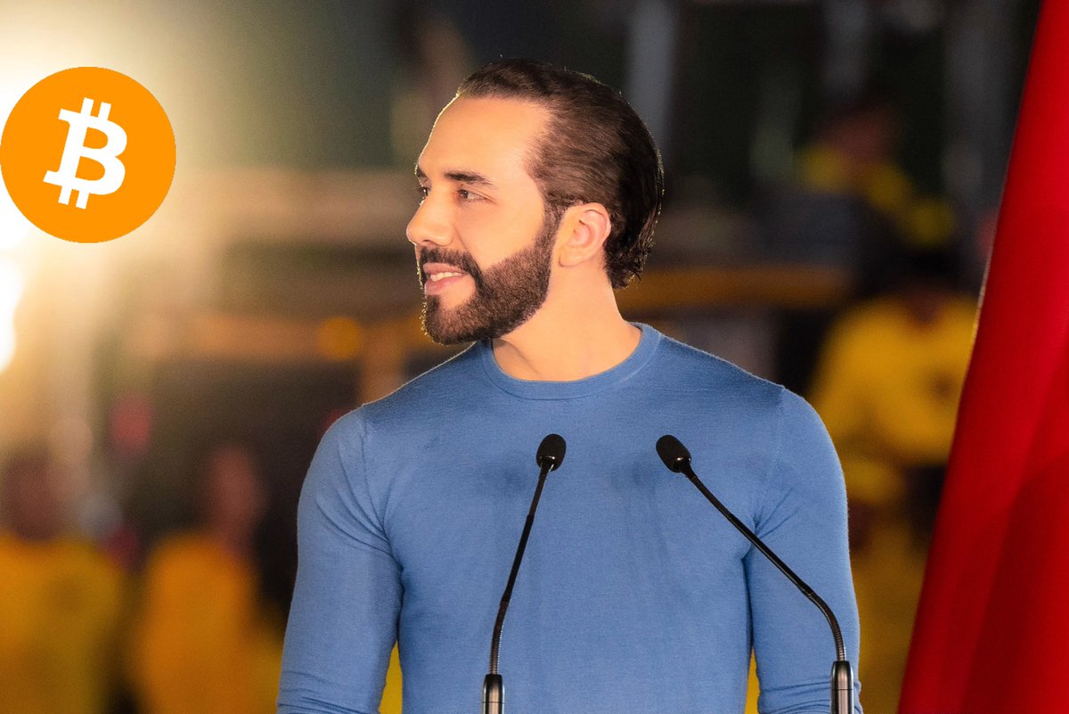 BitcoinMagazine's tweet photo. JUST IN - 🇸🇻 El Salvador President: "So, we got in way before BlackRock 🤷🏻‍♂️" https://t.co/V0P3UzuKIO