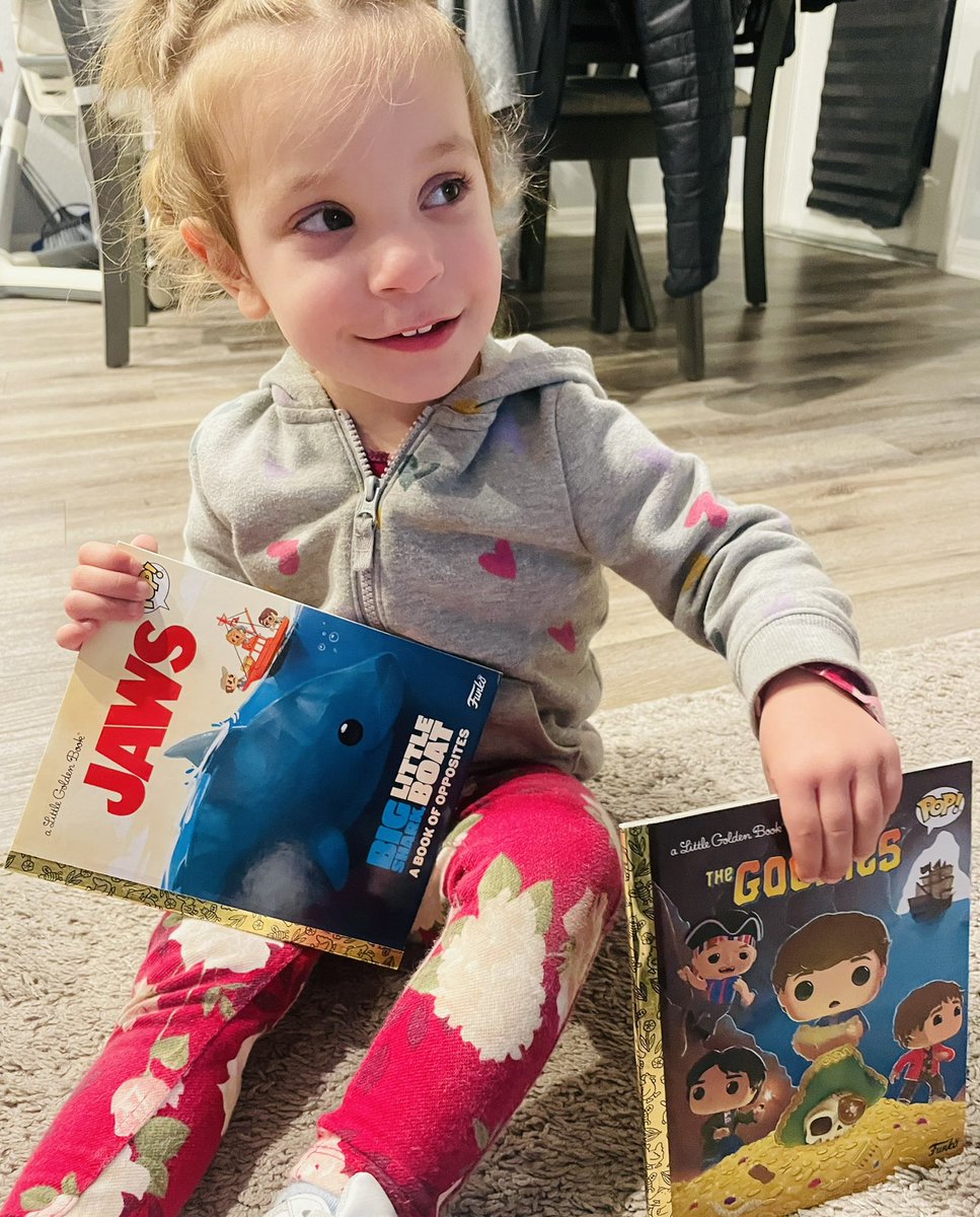 Cool dad award goes to…. Ummm….. me 👊

Bought Sky toddler books. 

Jaws and The Goonies 🤙