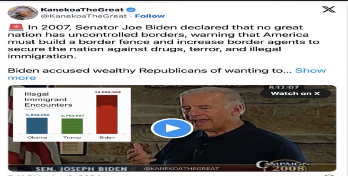 LJ06688826's tweet image. Hey , look at that, ⁦@JoeBiden⁩ wanted a #SecureBorder at one time, wow!!!