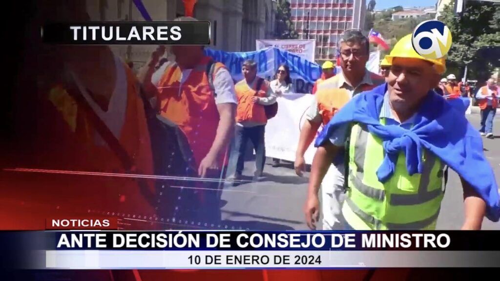 Ante decisión de Consejo de Ministros: Trabajadores y autoridades se manifestaron en Valparaíso por eventual cierre de Minera Cerro Negro en Cabildo. buff.ly/3vFeIos