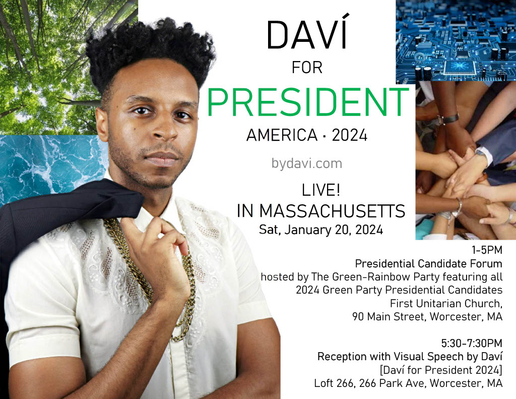 thinkDAVI's tweet photo. Massachusetts Jan 20th 2024 Presidential Forum with @GR_Party and nearby reception. Big conversations for big change. Looking forward to seeing you. https://t.co/6xtZa6brDD