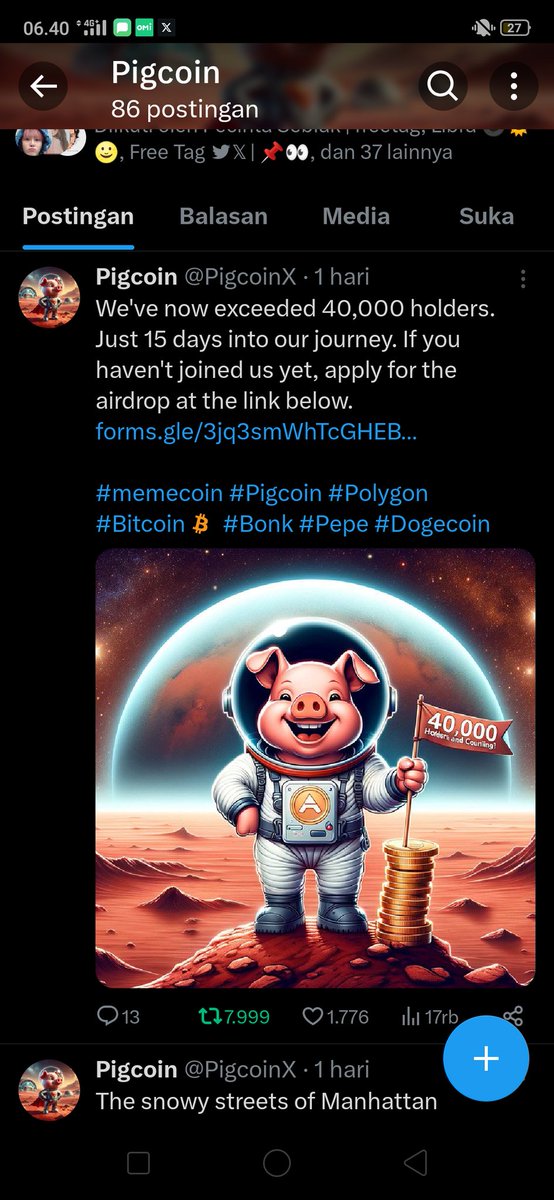 Aldi18031's tweet photo. @GiveAwayHost @PigcoinX https://t.co/MDXtdg7WgF