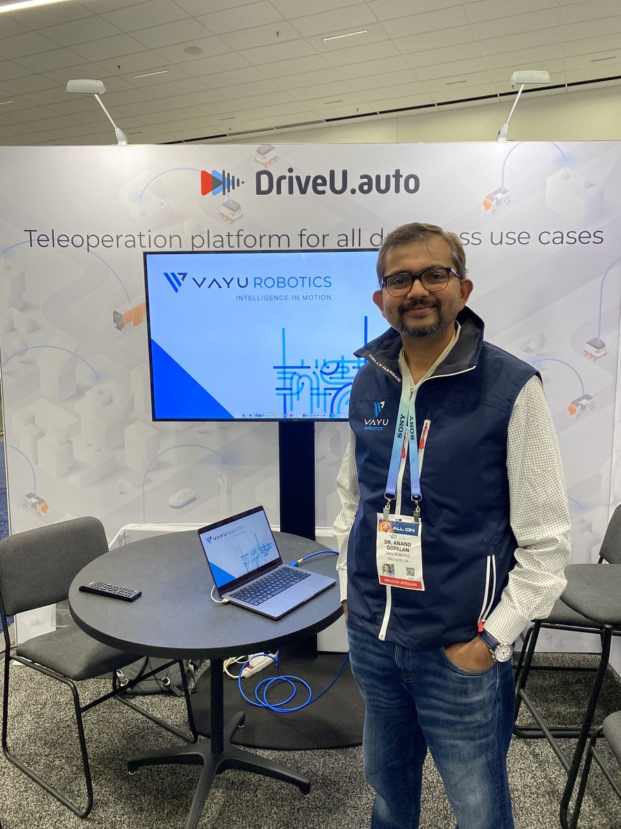 Thank you to @DriveUauto for hosting us today for a presentation from our CEO Anand Gopalan. We are excited to be sharing our tech with the world!

Learn more about us at vayurobotics.com

#ces2024 #lidar #robotics