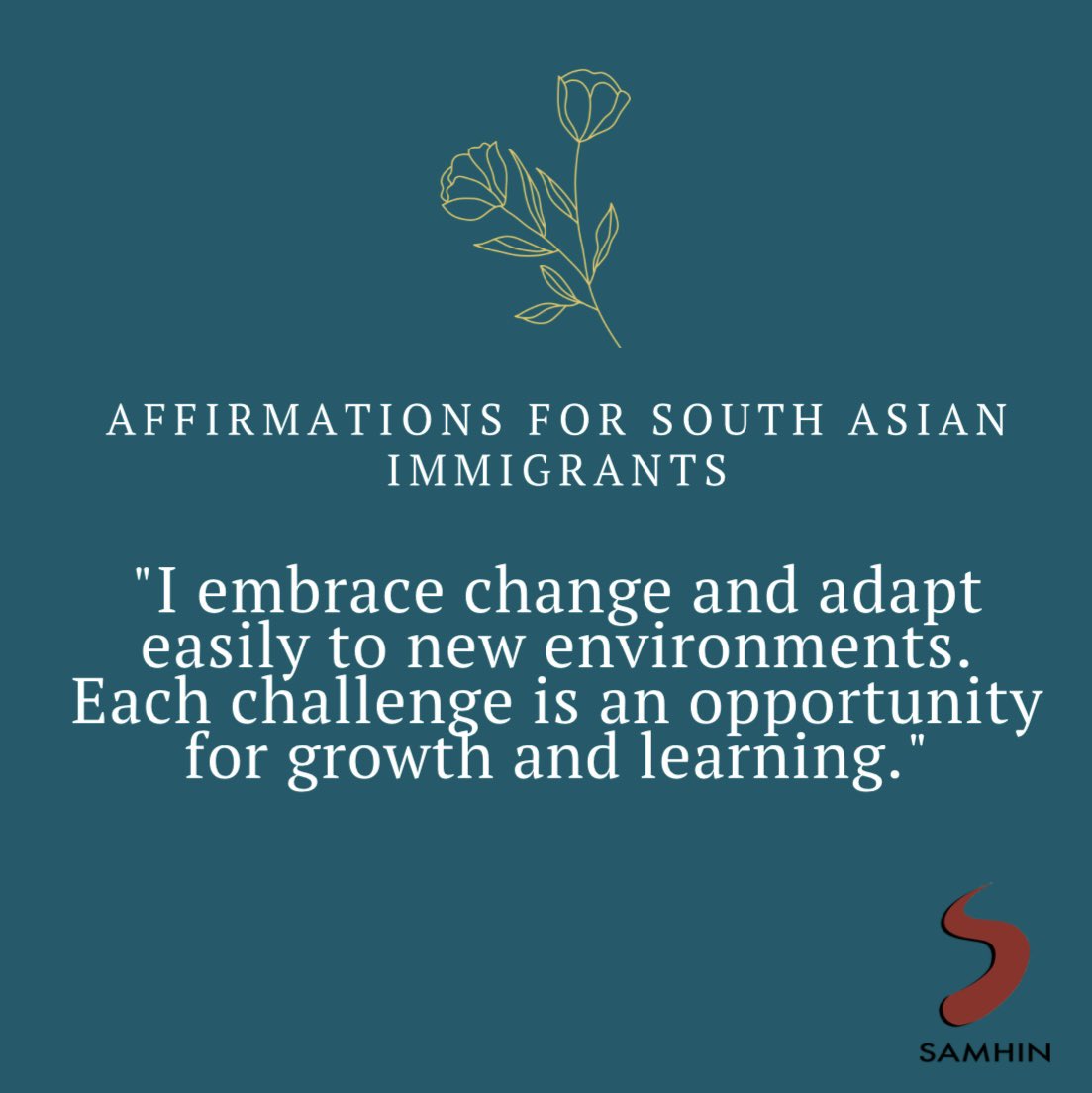 Adaptability, now that’s a super power, agree? 
.
.
.
.
#southasians #southasianmentalhealth #southasiantherapist #southasianimmigrants #southasianmentalhealthissues #mentalhealth #affirmations #southasianaffirmations #immigrantlife #immigrantstories