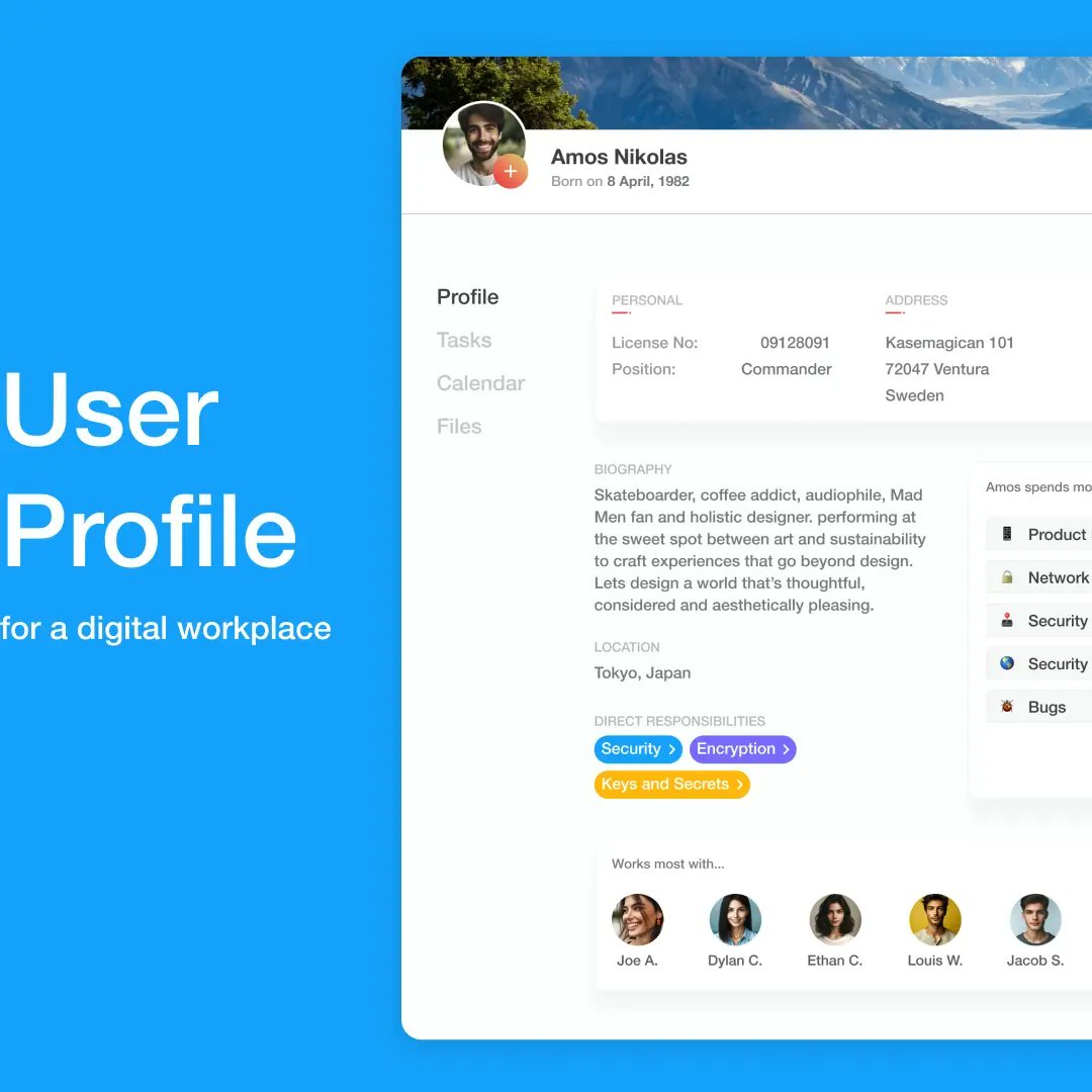 QwesiOG's tweet photo. User profile for a Digtial Work space. #dailyux #100daysofUX day006. #uxdesign #ux #uiuxdesign #uidesign #webapp https://t.co/I28q4z49XD