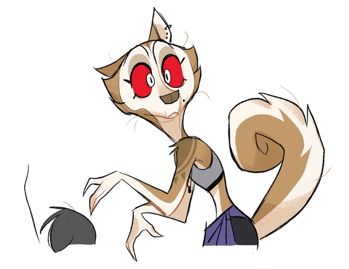 "What…?! I`m not gonna touching his tail! Nonsense!"