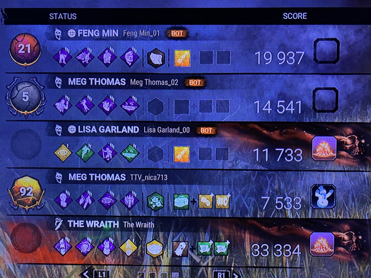FREEZA9292's tweet photo. His whole team left him that’s insane 🤣 🤣 #wraithDBD they played good but they started giving up #DeadbyDaylgiht #DBD https://t.co/IEvD20X2Xx