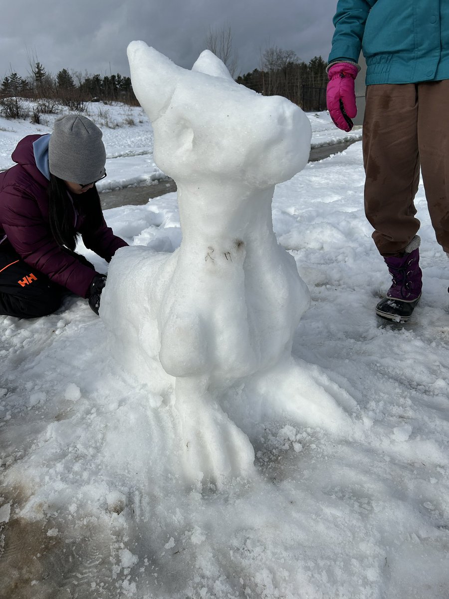 🚨🚨🚨Dragon was spotted at KHPS! 6B’s challenge today was to create a snow statue!