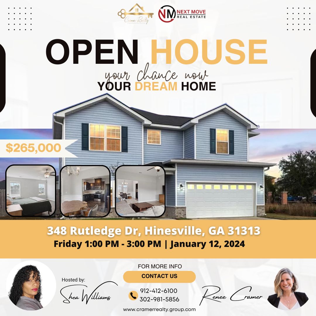 Renee_Cramer_'s tweet photo. 🏡 Explore your dream home at 𝟑𝟒𝟖 𝐑𝐮𝐭𝐥𝐞𝐝𝐠𝐞 𝐃𝐫, 𝐇𝐢𝐧𝐞𝐬𝐯𝐢𝐥𝐥𝐞, 𝐆𝐀! Join us for an exclusive 𝐎𝐩𝐞𝐧 𝐇𝐨𝐮𝐬𝐞 𝐭𝐡𝐢𝐬 𝐅𝐫𝐢𝐝𝐚𝐲 𝐟𝐫𝐨𝐦 𝟏:𝟎𝟎 𝐏𝐌 - 𝟑:𝟎𝟎 𝐏𝐌. Priced at $265,000, this charming property could be yours! https://t.co/wpSRUxLrY7