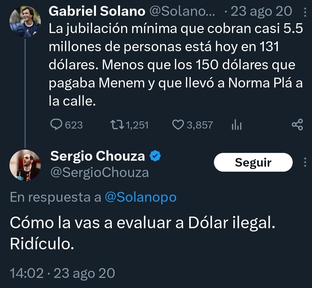 Farodelibertad_'s tweet photo. Como gobierno: "No lo podés tomar al dólar blue ridículo, es ilegal 😡".

Como oposición: "El salario se mide al blue 🤓👌🏼". https://t.co/GSJ6dVTCsn