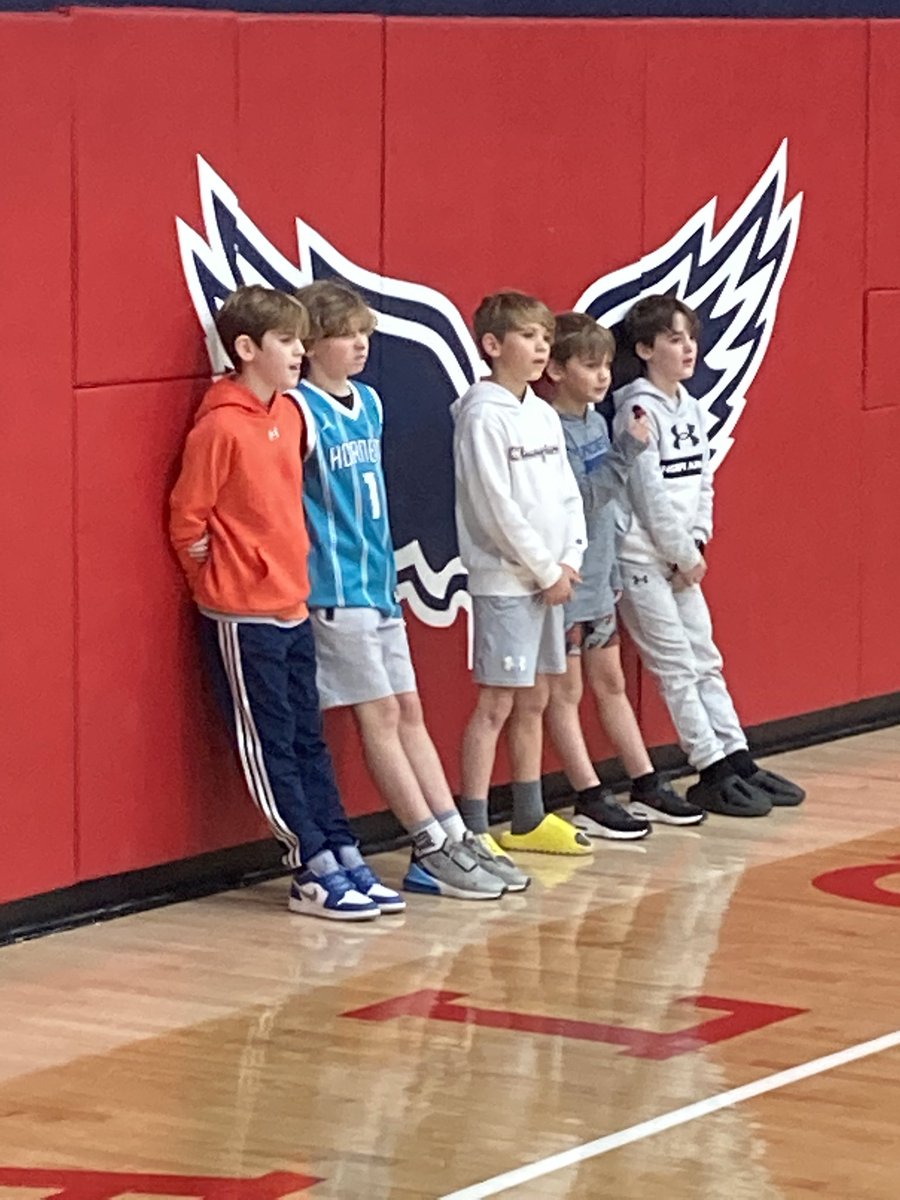 FoothillsFury1's tweet photo. Future @NorthSurryMBB watching the boys warm at halftime of the NS girls game at Forbush High #family #traditionrunsdeep https://t.co/egYGCBwfAY