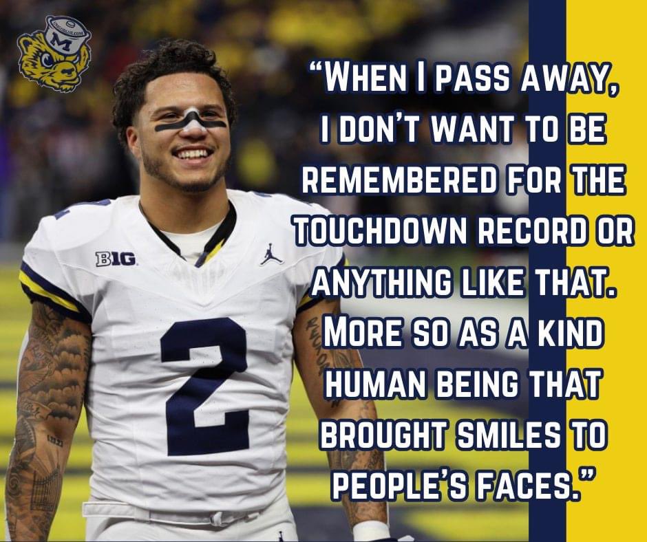 I can't think of many Michigan players that have consistently made us smile more than you have, Blake 💙〽🐐 #GoBlue #MichiganMan