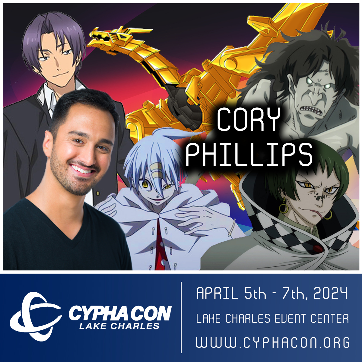 CYPHACON is proud to announce our first Special Guest, @CoryJPhillips Cory will be joining us April 5th - 7th, 2024 at the @LCCivicCenter in Lake Charles Louisiana! For complete information visit our website tickets on sale now! cyphacon.org/speakers/coryj…