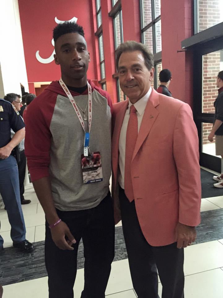 Young me with the 🐐. Grateful to have been recruited by Coach Saban! Bama was my 2nd offer in my recruitment. Enjoy retirement coach!