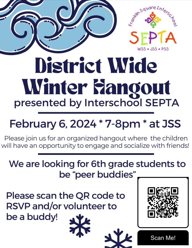 📣Event time Update!📣

February 6th 7-8pm at JSS