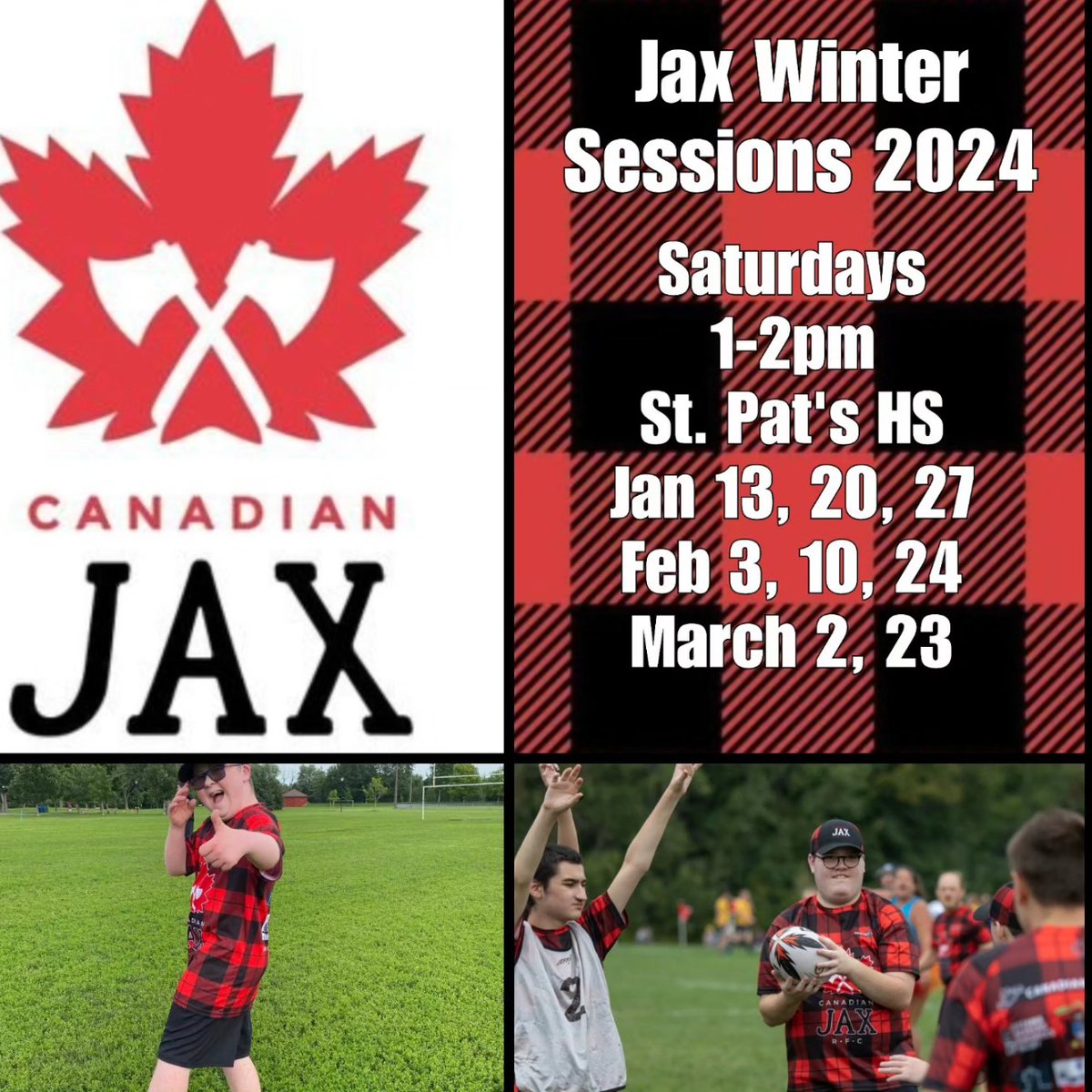 We start up this Saturday! Can't wait to see all of our friends again! Send us an email at canadianjaxrfc@gmail.com for more info about our program.