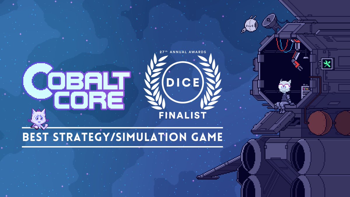 Brace Yourself Games (@byg_vancouver) on Twitter photo We're beyond excited to hear that <a href="/CobaltCoreGame/">Cobalt Core</a> has been selected as a finalist for the 27th Annual D.I.C.E. Awards for Best Strategy/Simulation Game of the Year.
Thank you <a href="/Official_AIAS/">Academy of Interactive Arts & Sciences</a>!✨💖
See all the finalists here:
interactive.org/awards/27th_di…
#DICEAwards We're beyond excited to hear that <a href="/CobaltCoreGame/">Cobalt Core</a> has been selected as a finalist for the 27th Annual D.I.C.E. Awards for Best Strategy/Simulation Game of the Year.
Thank you <a href="/Official_AIAS/">Academy of Interactive Arts & Sciences</a>!✨💖
See all the finalists here:
interactive.org/awards/27th_di…
#DICEAwards