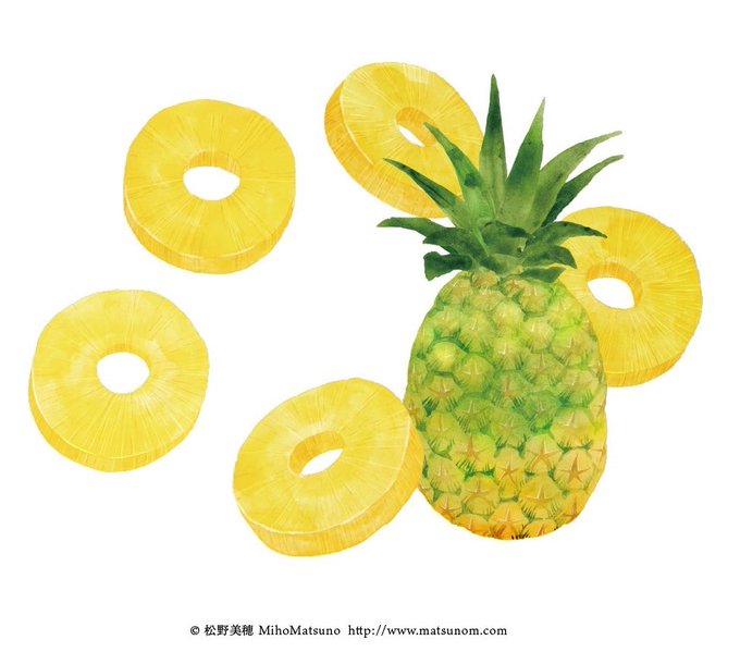 「食べ物 パイナップル」のTwitter画像/イラスト(新着)