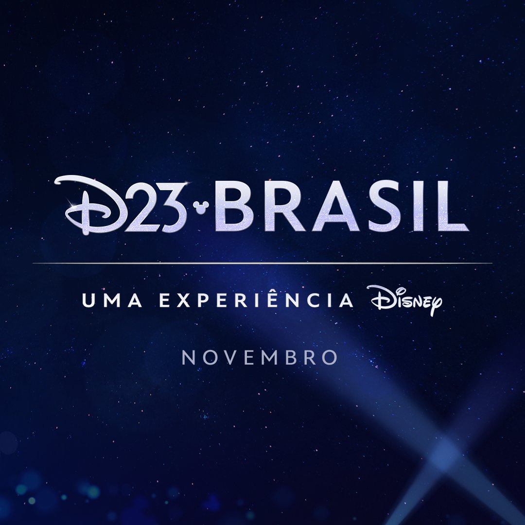 DisneyPlusBR's tweet photo. Pela primeira vez, a Disney traz ao Brasil a experiência D23! O maior evento de fãs da Disney aterriza em São Paulo em novembro. Preparem-se para explorar as novidades da Disney, Pixar, Marvel, Star Wars, National Geographic e muito mais em um evento de vários dias com experiências interativas, produtos exclusivos e entretenimento para todas as idades! 🙌 
Uma vez mais, a gente vai provar que não existe fã como o fã brasileiro. 😉 
Mais infos em breve. 👀 
#D23Brasil
