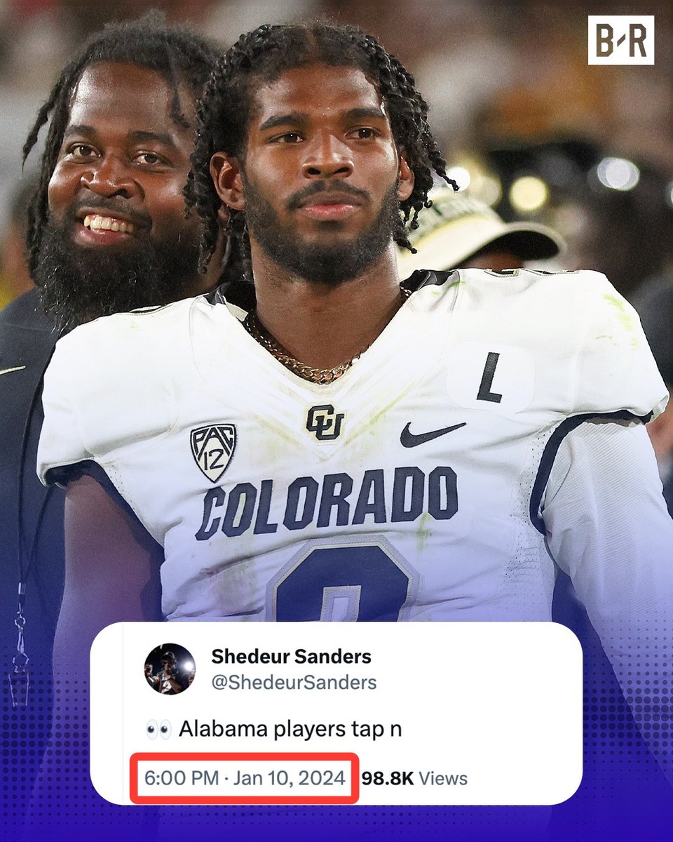 Shedeur Sanders posted this after Nick Saban announced his retirement 👀 Recruiting players to Colorado?