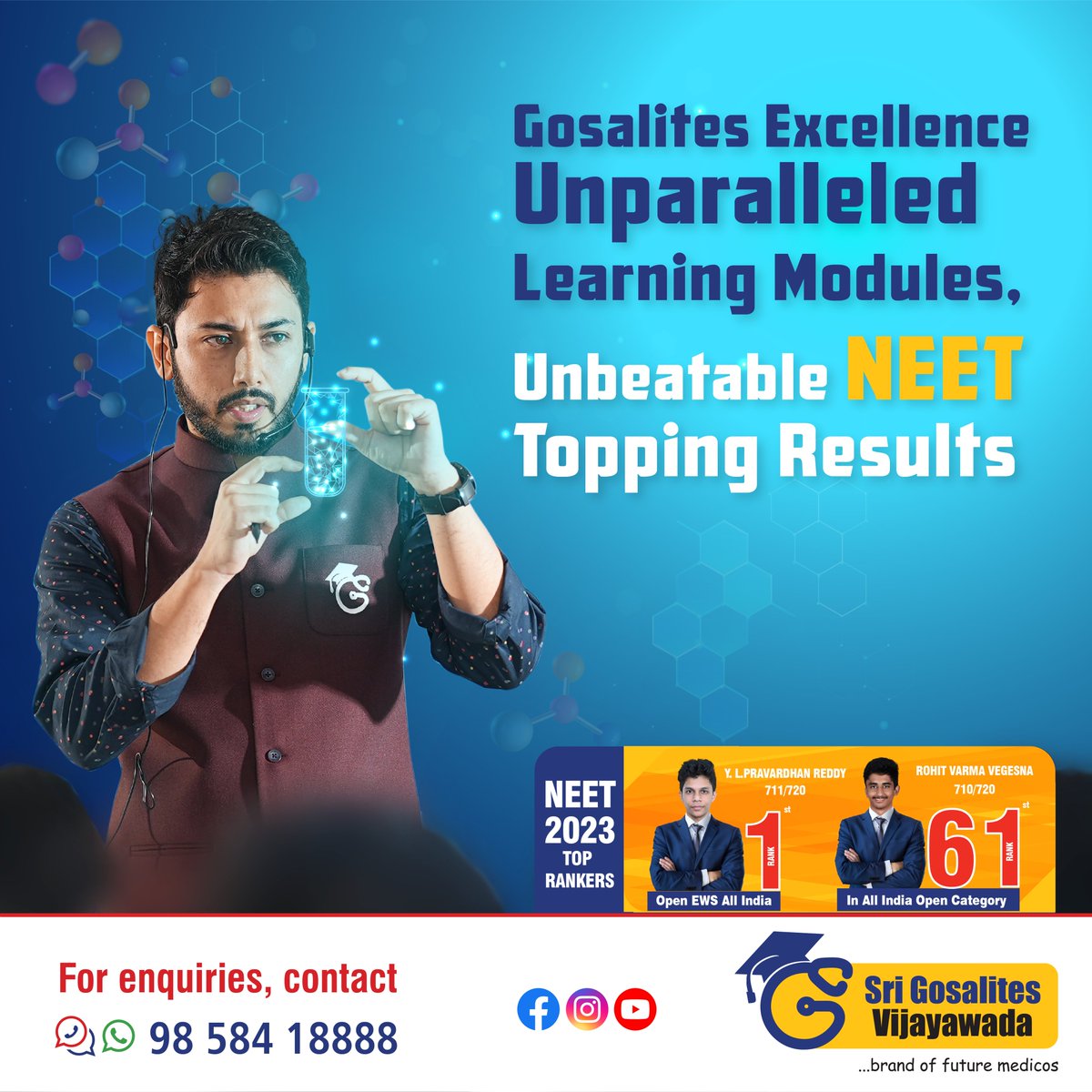 srigosalites's tweet photo. Sri Gosalites revolutionizes NEET preparation with exclusive modules. Our confidence-boosting marathon classes, provide crucial support throughout your journey.
#NEET #NEETAcademy #SuccessInNEET #PersonalizedCare #AcademicExcellence #GosalitesFaculty #NEET2024 #NEETaspirants https://t.co/Ve0P11Sbv7