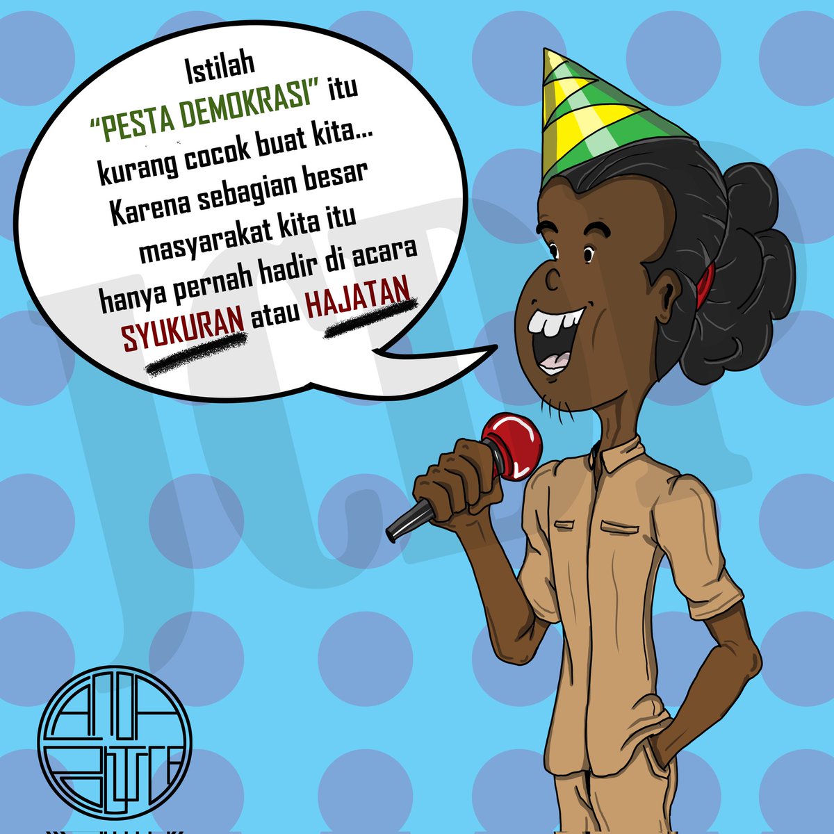 Joejei13's tweet image. Kayanya... SYUKURAN or HAJATAN lebih relate dah.. Hahhaa 😂 #CandaPolitika #JCDP #illustrations #Illustrator #cartoon #CartoonArt  #Design