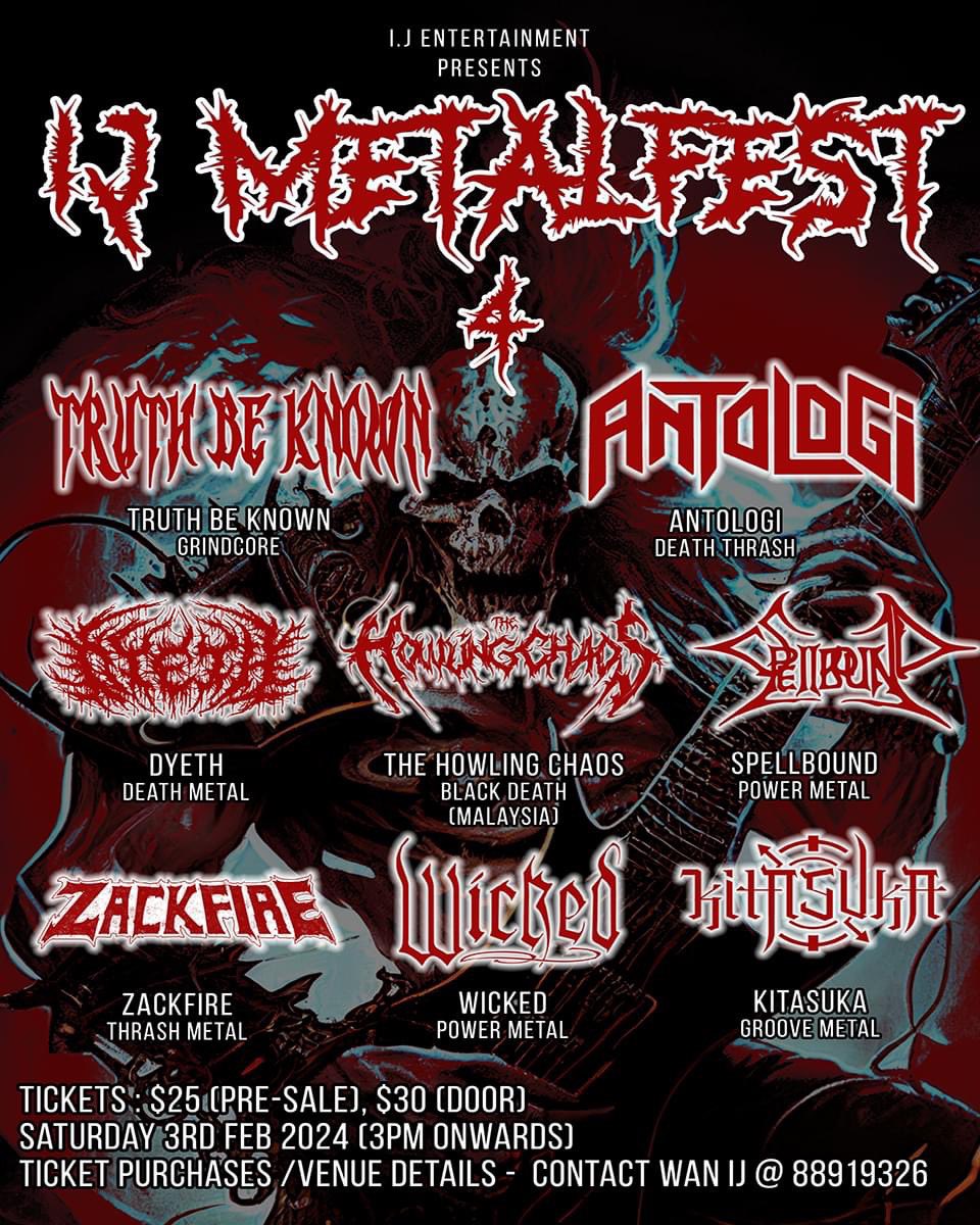 DyethSG's tweet photo. We have a new vocalist. Come down to IJ Metalfest to find out who!!

We’re slamming the stage with these bands! Get your tickets from Wan IJ, contact him at 88919326!

DM us for venue!

#deathmetal #slamdeath https://t.co/elfpMIeDEm