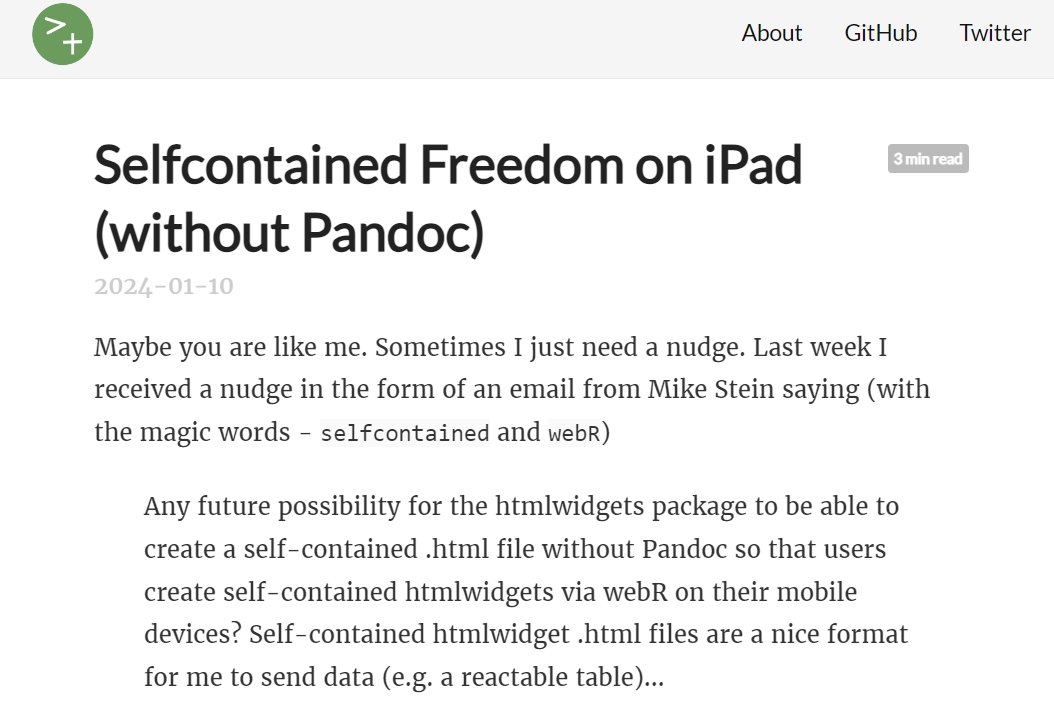timelyportfolio's tweet photo. selfcontained #rstats #htmlwidgets without pandoc created with #webR
https://t.co/KMdDT1iUgd https://t.co/VBENaI9Enb