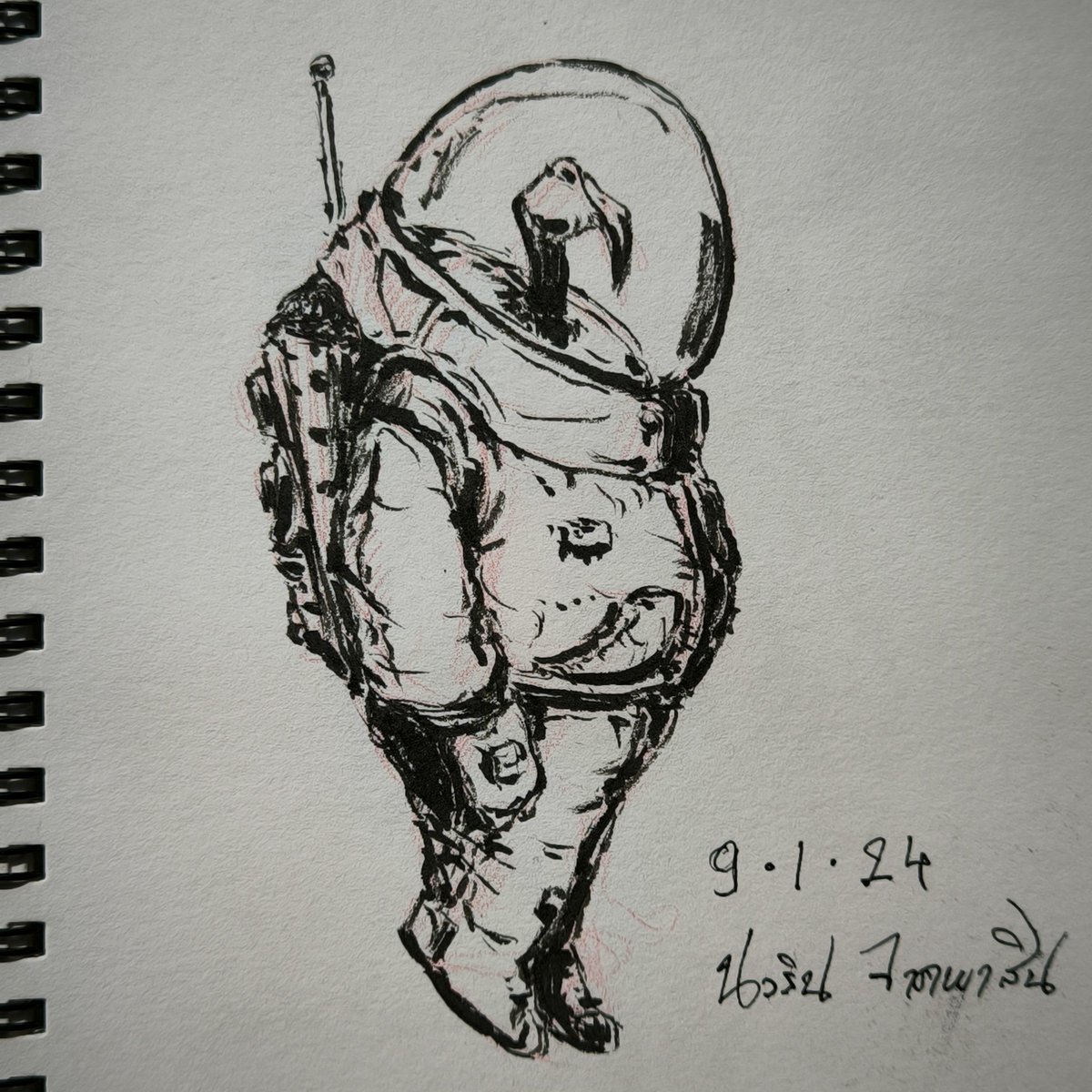 NawarinJ's tweet photo. #nomoon #pentel #pentelbrushpen #brushpen #inkdrawing #inkart #ink https://t.co/NT3Xhf7Ach
