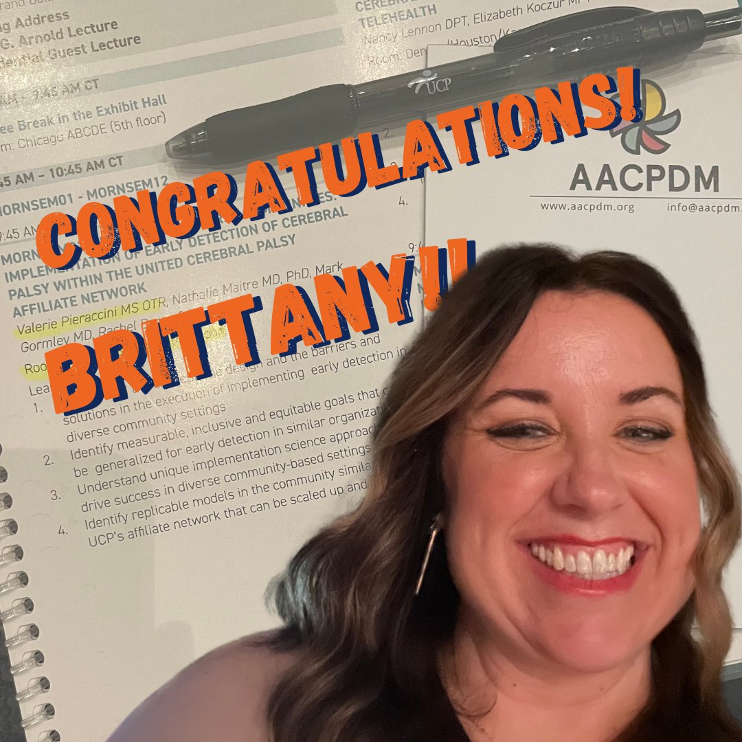 Congratulations to Brittany Dichraff, DPT, Lead Therapist at UCP Downtown East! She received a scholarship from AACPDM, courtesy of the UCP Nationals Research Committee.   Congratulations, Brittany!   #UCPofCentralAZ #AACPDM #ScholarshipRecipient #Leadership #UCPProud