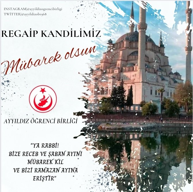 ayyildizob1968's tweet photo. "Regaip Kandiliniz mübarek olsun. Kalplerimiz nur ile dolsun, dualarımız kabul olsun."
@fatiharici61 https://t.co/xwPzYyyjPK