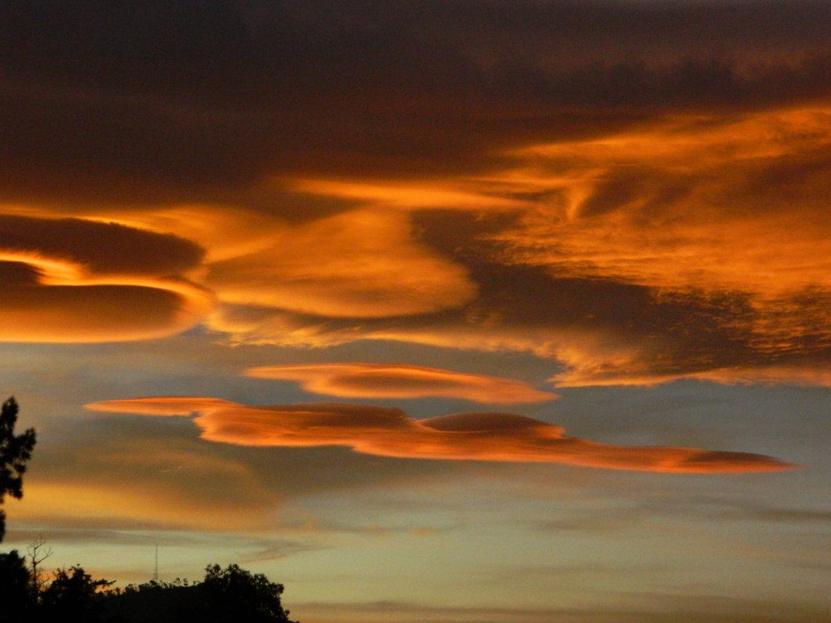 SkyAlertStorm's tweet photo. ☁️¡Nubes lenticulares a la vista! En CDMX y la zona metropolitana se reporta el avistamiento de este tipo de nubes durante esta tarde. 

¿Ustedes también las vieron? Comenten sus fotos abajo. 📸 https://t.co/Oph4WpOUyk