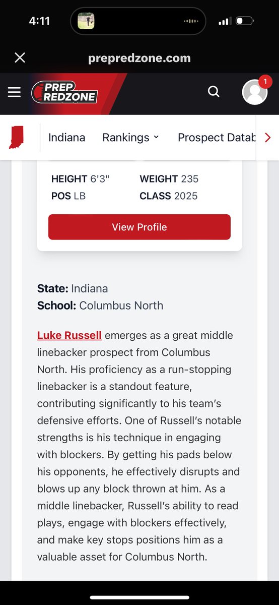 Luke Russell 6’3 220 ‘25 ILB tweet media