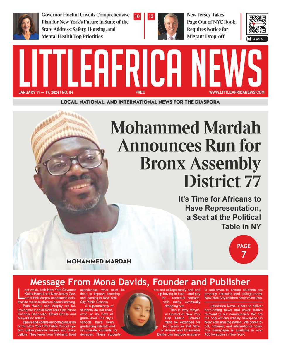 LittleAfricaUS's tweet photo. Mohammed Mardah Announces Run for Bronx Assembly District 77 https://t.co/oYGkHrqsWE
#Africans #AfricanDiaspora #NewYorkCity #NewYork #TheBronx #AD77 #NYElections #Ghana #AfricansRising #AfricansInNewYork https://t.co/3c8piySz4E